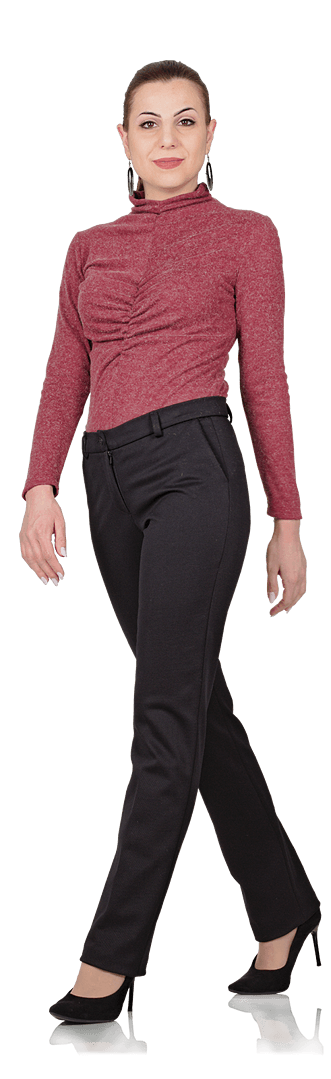 Поло блуза и плътен зимен панталон