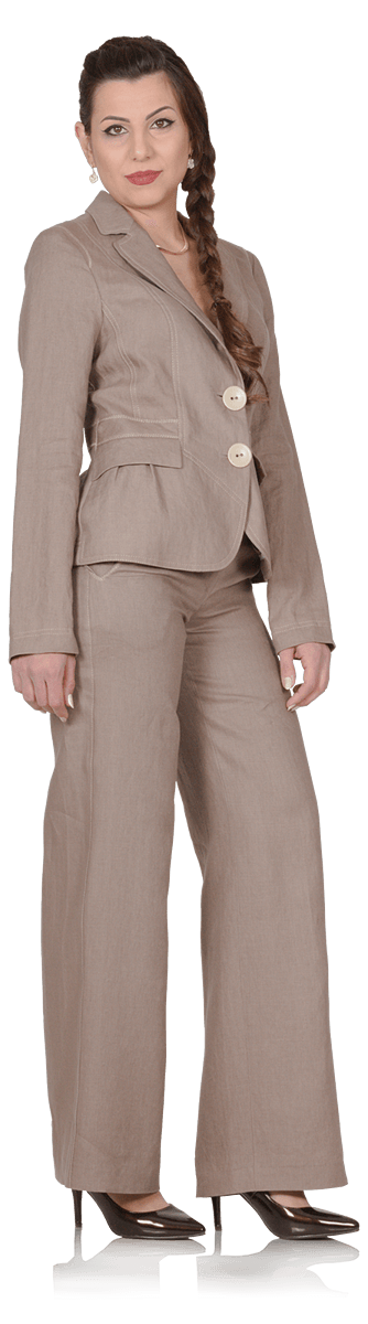 Дамско сако и панталон от парен лен