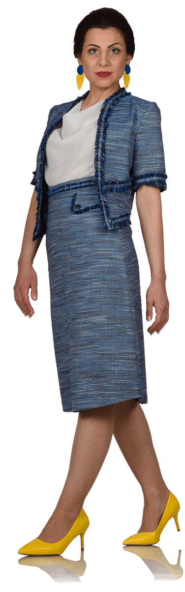 Костюм от текстурирана тъкан