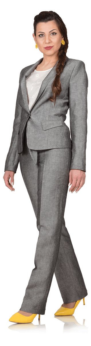 Елегантен костюм от сако и панталон