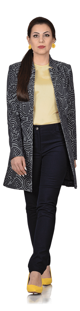 Елегантно манто с геометричен принт