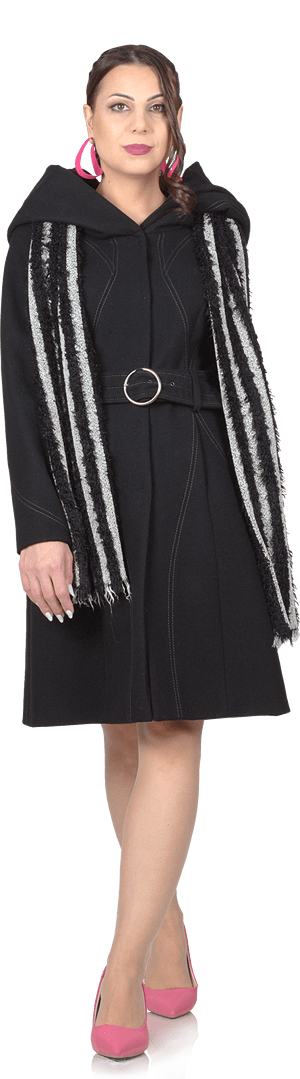 Зимно палто с модерна структура