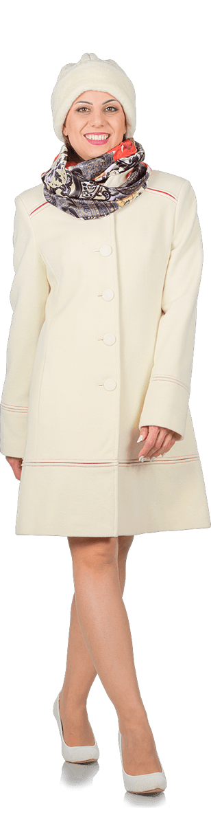 Вълнено палто с обрана структура