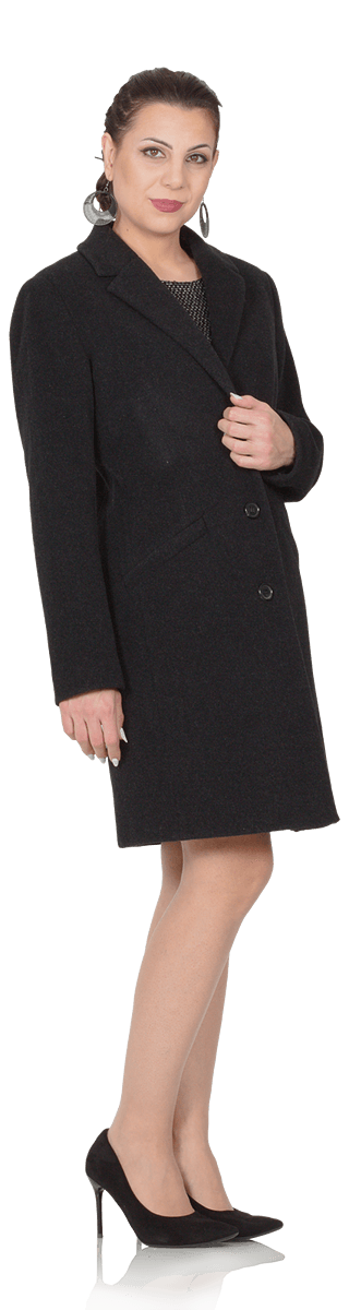 Класическо двуредо палто от вълна