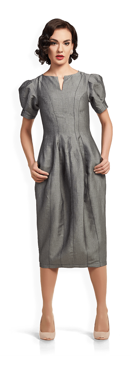 Удобна и стилна рокля в сиво