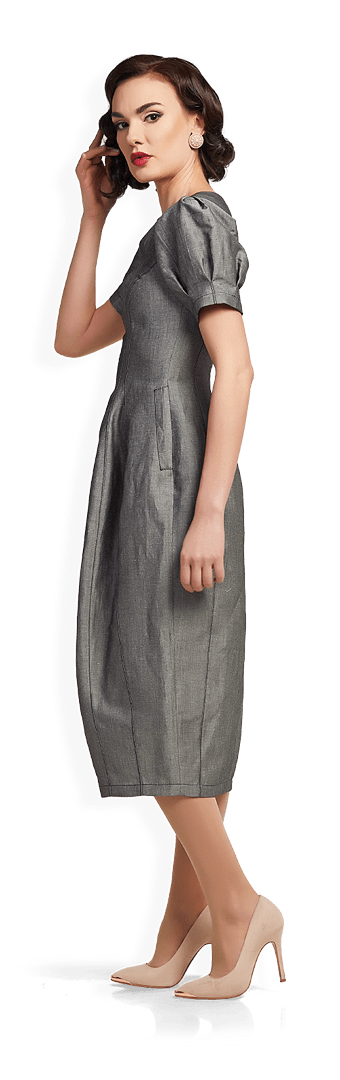 Удобна и стилна рокля в сиво