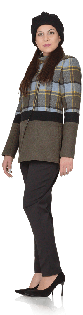 Зимно палто с модерна структура