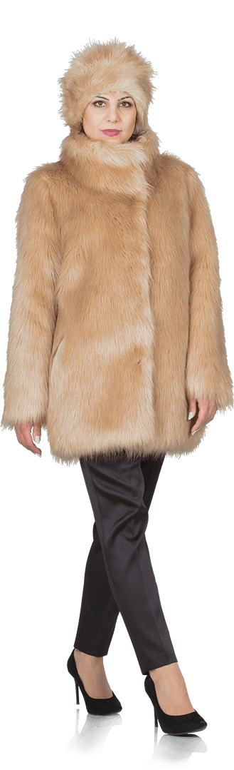 Елегантно палто от екокожа