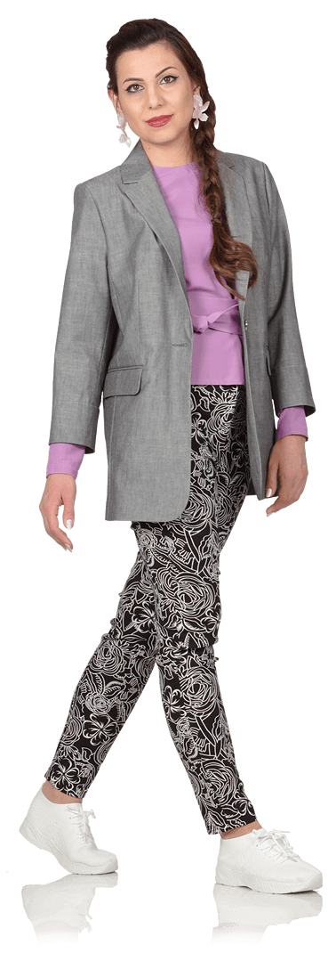 Елегантна блуза и прав панталон