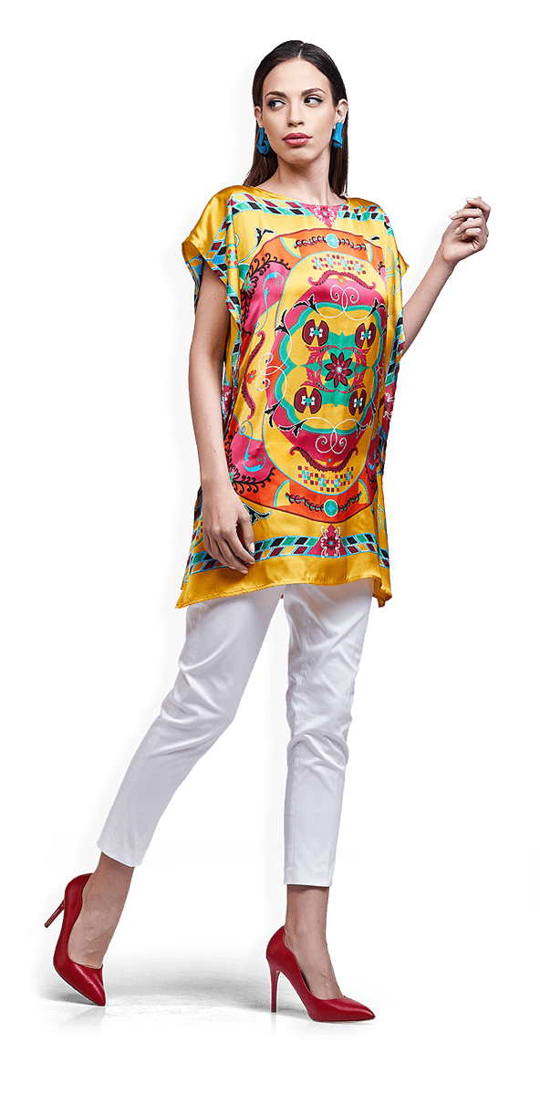 Туника и 7/8 панталон от сатен