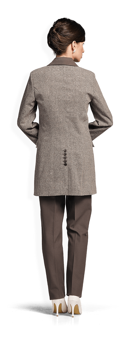 Дълго сако и прав панталон