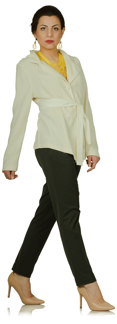 Елегантна памучна жилетка с панталон с колан