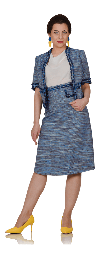 Костюм от текстурирана тъкан