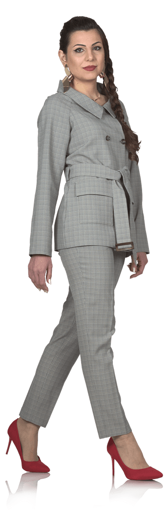 Дамски костюм в дискретно каре