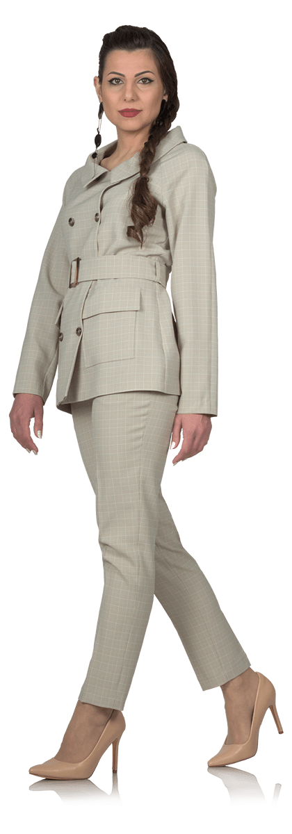 Дамски костюм в дискретно каре