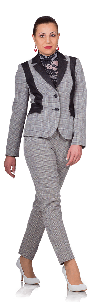 Елегантен черно-бял костюм