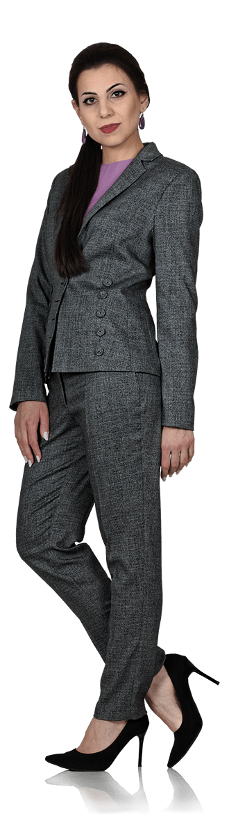 Сив костюм от сако и панталон