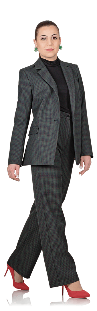 Костюм от елегантно манто и панталон