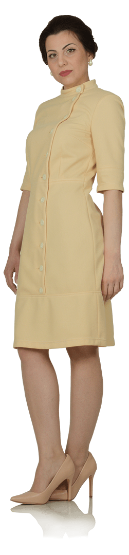 Елегантна рокля с ефектни джобове