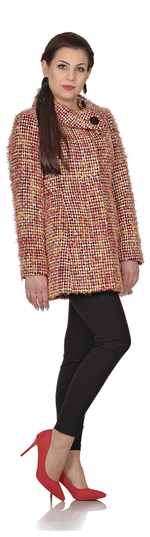 Елегантно манто с геометричен принт