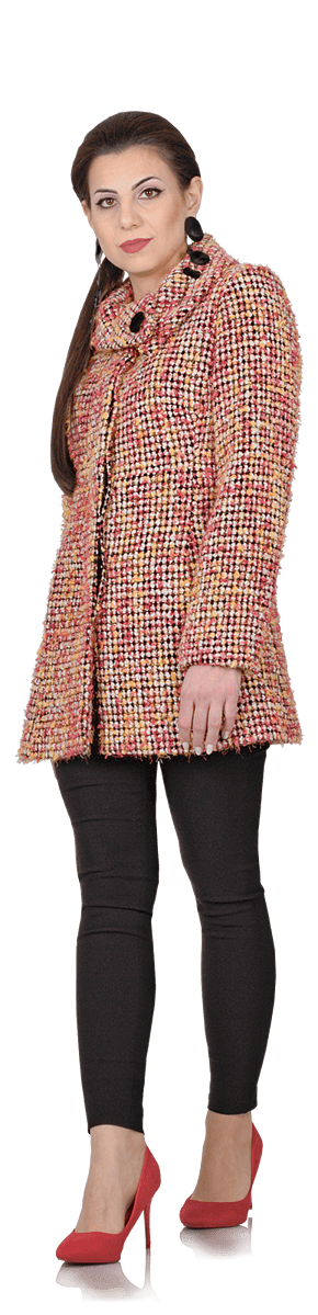 Елегантно манто с геометричен принт