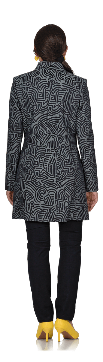 Елегантно манто с геометричен принт