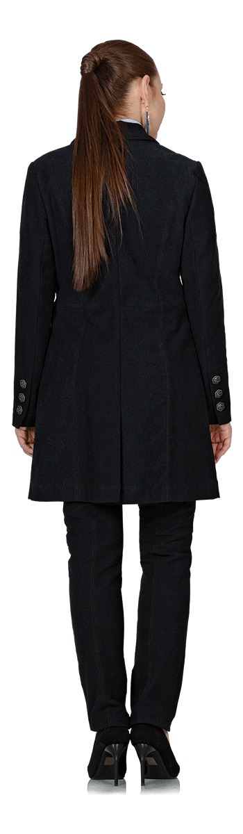 Дамско манто от черен деним