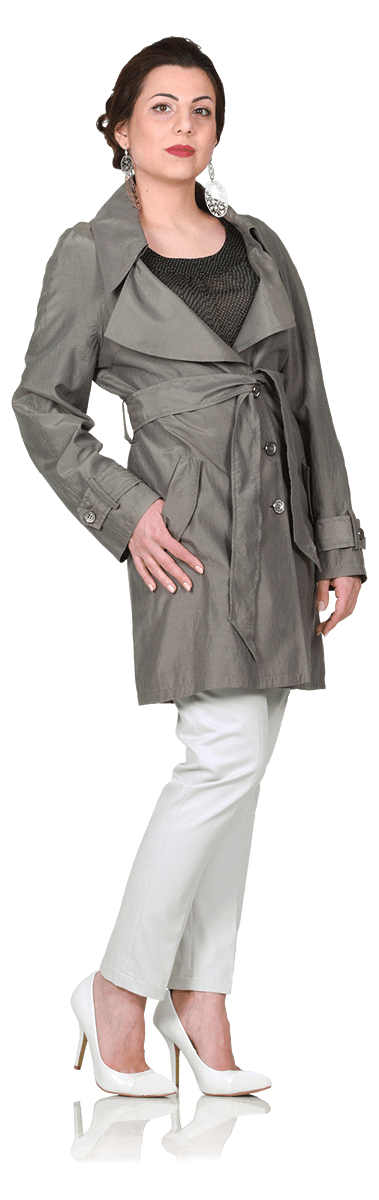 Къс дамски шлифер