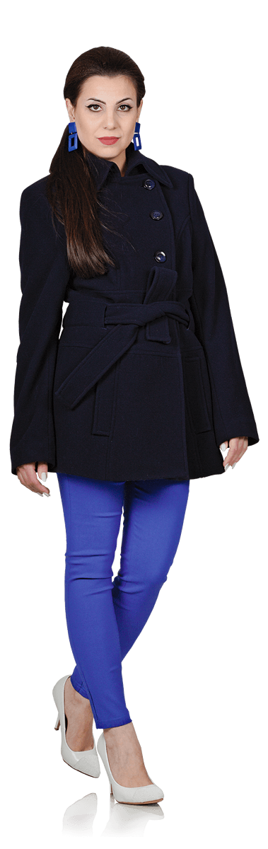 Късо вълнено палто