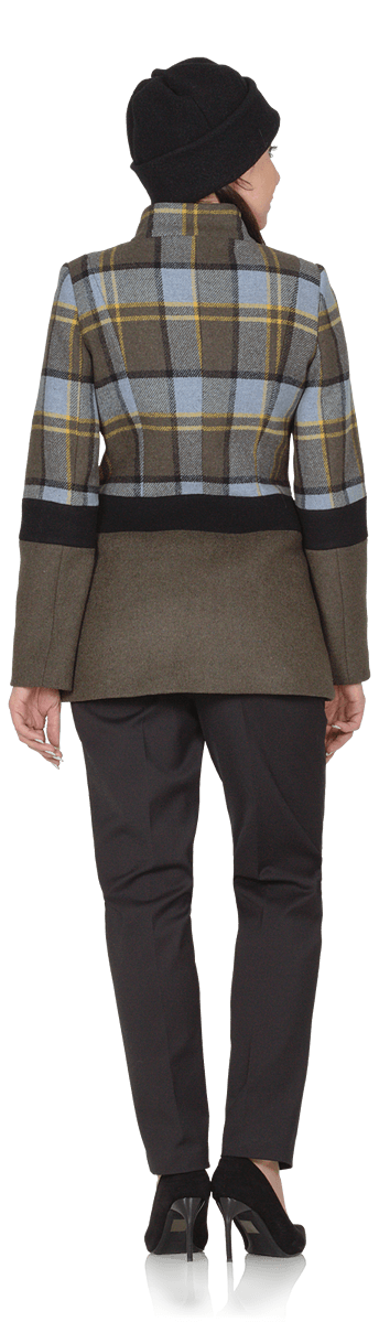 Зимно палто с асиметрично закопчаване