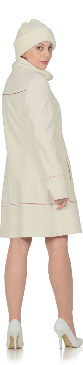 Вълнено палто с обрана структура