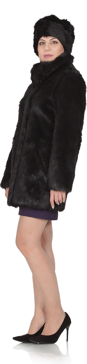 Елегантно палто от екокожа