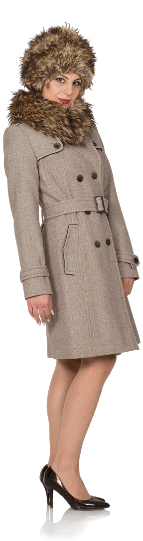 Дамско палто с тренч кройка