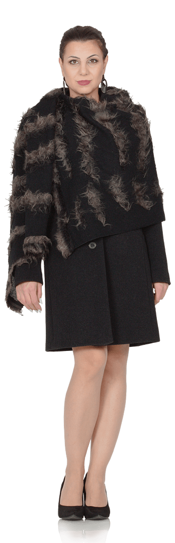 Класическо двуредо палто от вълна