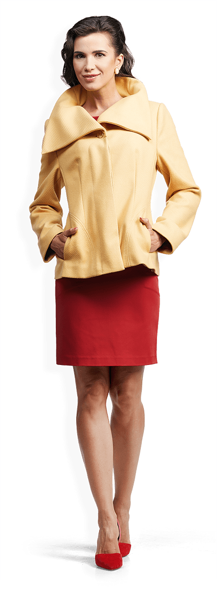 Дамско палто в жълто