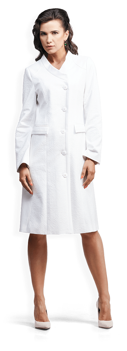 Стилно манто в бяло