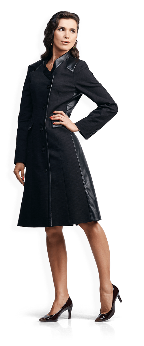 Дамско манто в черно