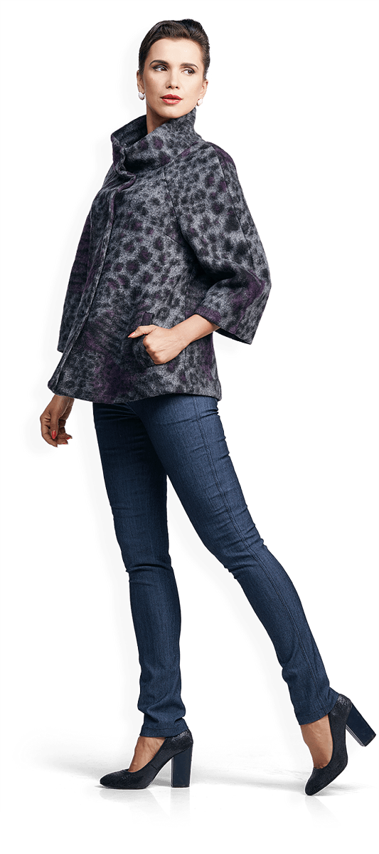 Късо вълнено палто