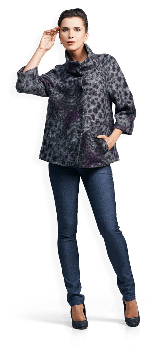 Късо вълнено палто