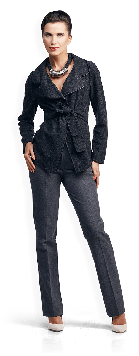 Сако тип жилетка в антрацит