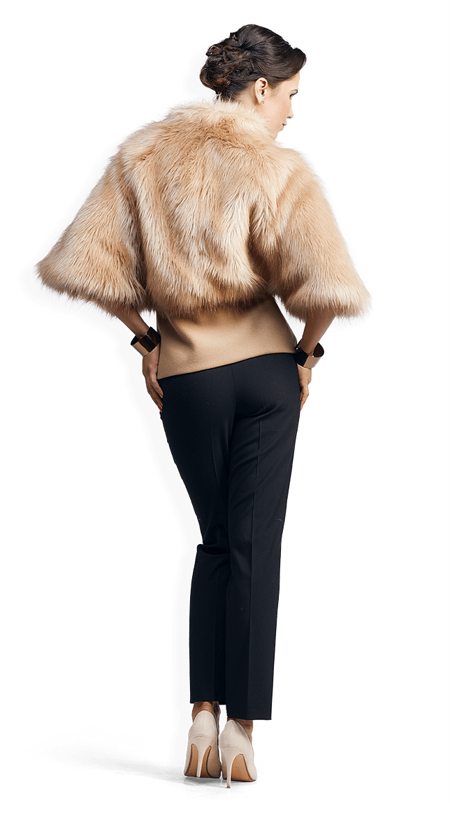 Палто от екокожа в бежово