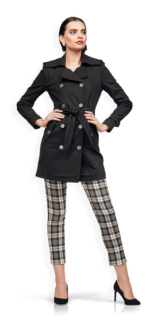 Памучен шлифер с класическа кройка