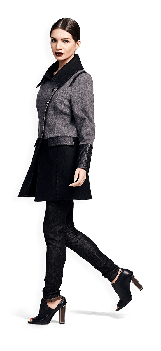 Вталено вълнено палто