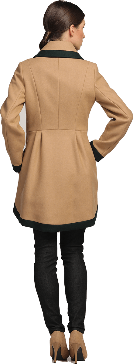 Асиметрично вълнено палто