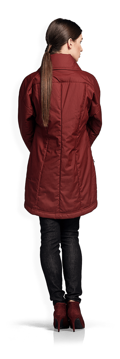 Зимно яке с реглан ръкав в червено