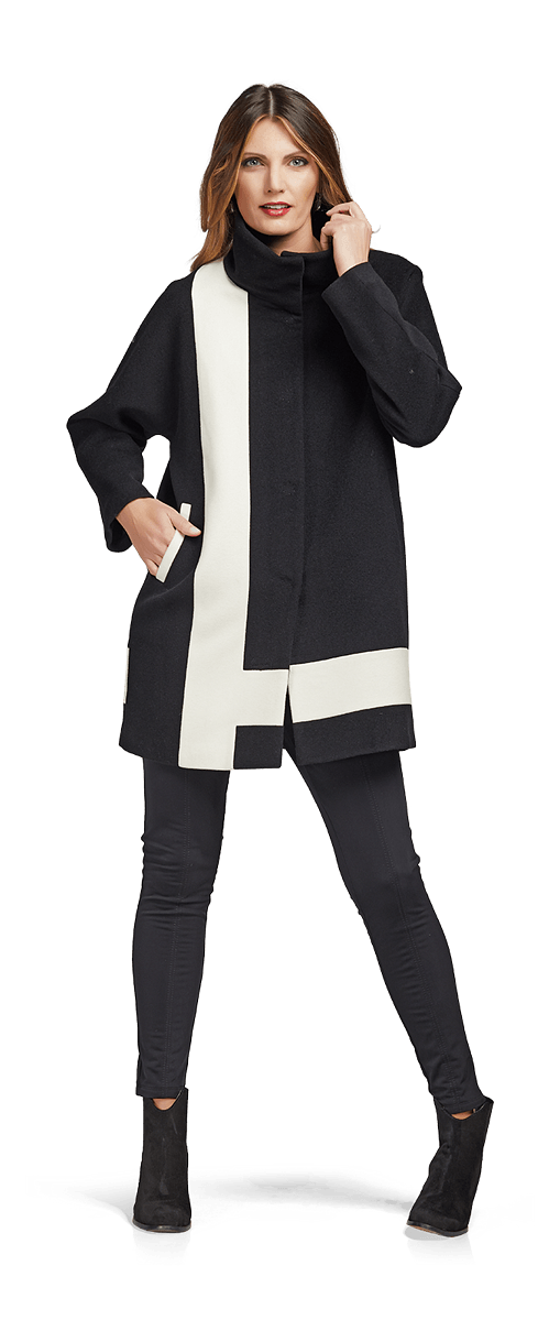 Вълнено палто със свободен силует