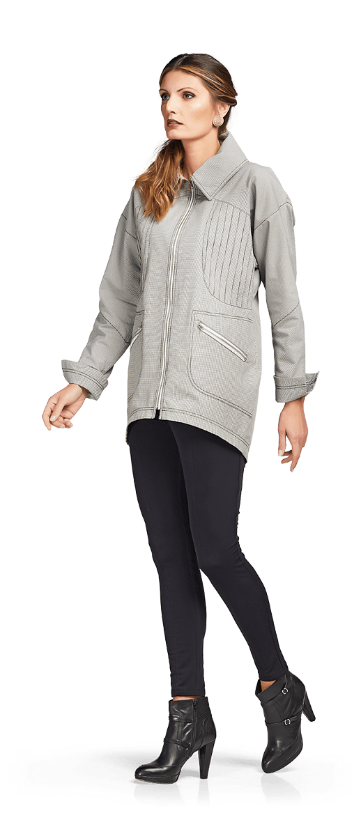 Спортно-елегантно манто в пепит