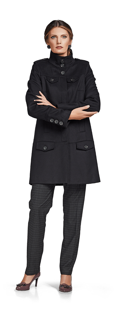 Изчистено вълнено палто