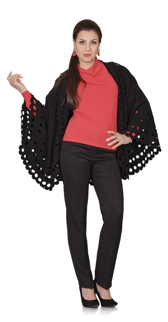 Елегантна перелина с блуза с висока яка