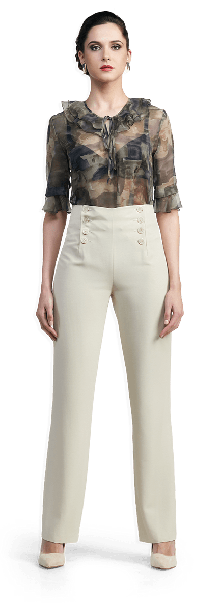 Блуза и панталон с висока талия